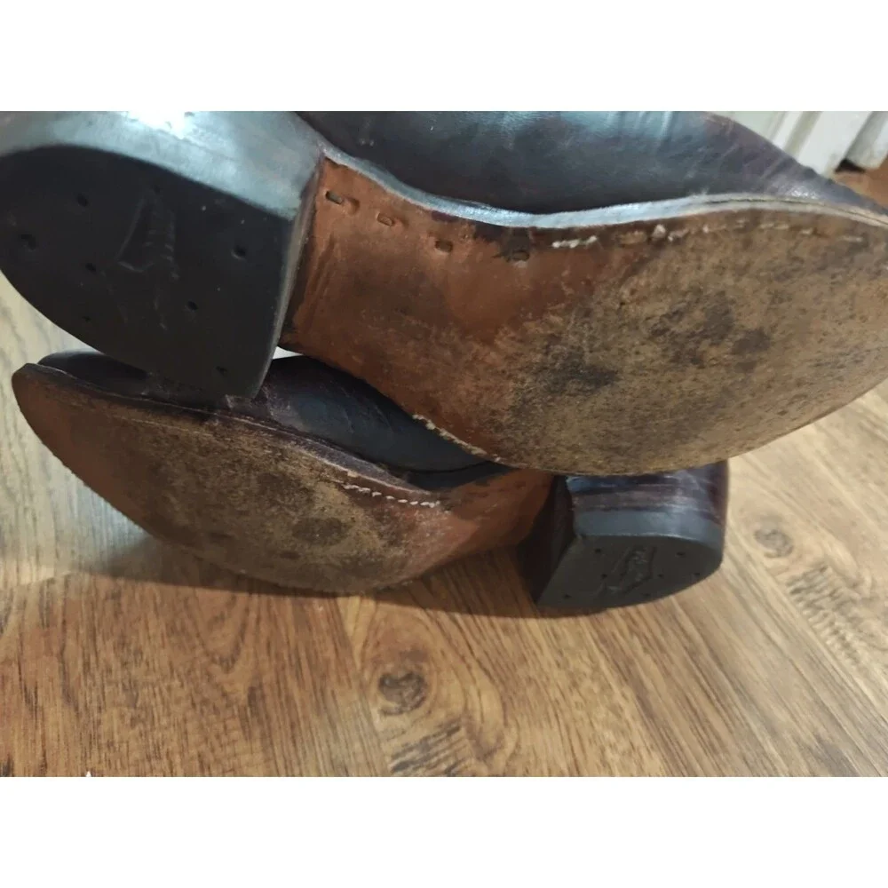 Lucchese San Antonio 2083ZZ Cowboy Boots Size 8D Goatskin Leather Seville Style